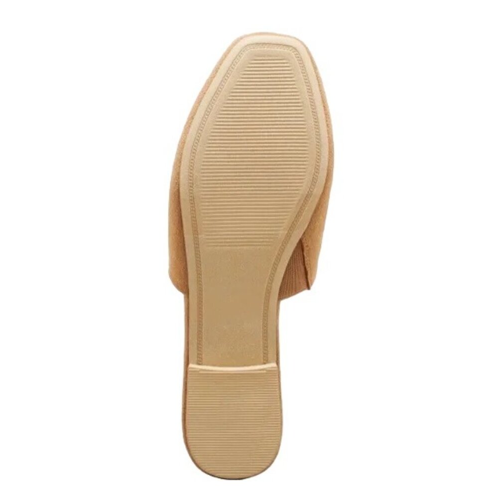 A New Day Tan Thea Memory Foam Mules Slide Slip On Faux Suede upper 9.5 - Picture 2 of 6